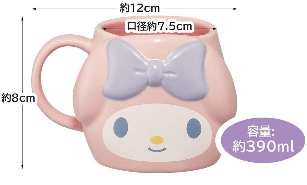 Skater Ceramic Mug, 390ml, Die-Cut, My Melody, Sanrio, CHMGD4-A