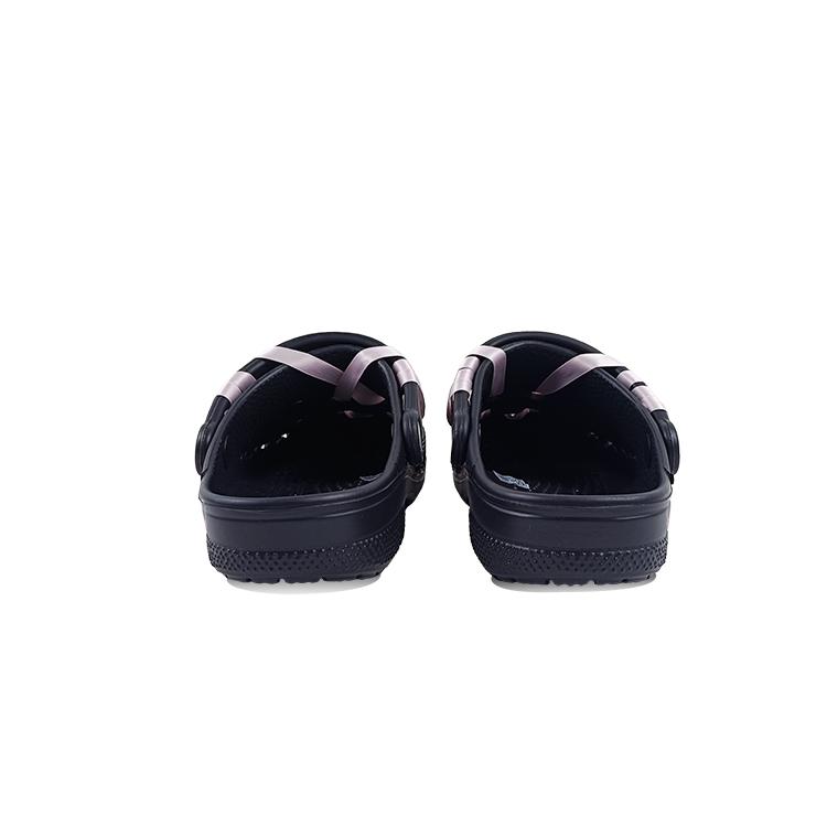 Crocs Baya EVA Pink Strap Love Shoes Beya Beach Hand-Drawn Sweet Cartoon Niche Versatile Campus Style Hole Shoes Unisex Same Black