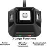 Multifunction PC Desktop External Power Switch On/Off Button with Audio Mic Port