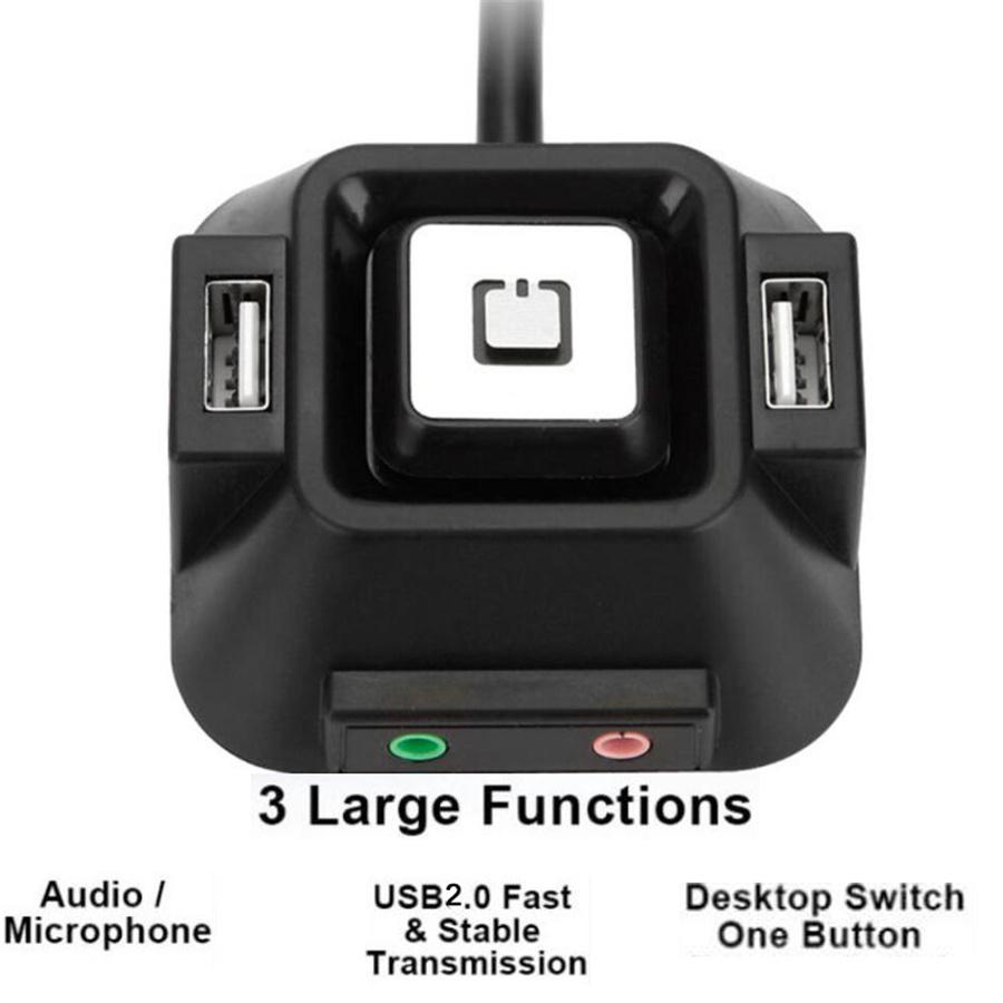 Multifunction Computer PC Desktop External Power Switch on/off Reset Button Switch With Audio Microphone Port For Home Bars Hotel PC