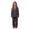 Christmas Print Family Matching Outfits with Stand Collar and Button Front for Holiday Photos
