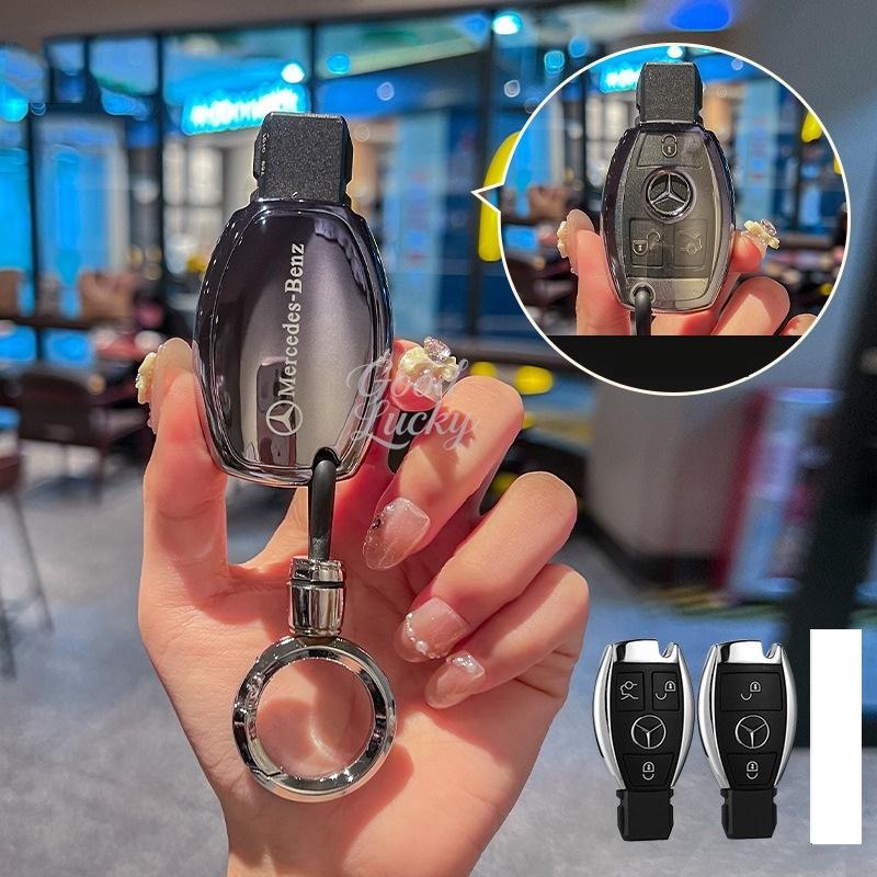 Fashion TPU Car Remote Key Case Shell Keychain For Mercedes Benz A C E S G Class GLC CLE CLA GLB GLS W177 W205 W213 W222 X167AMG QD1