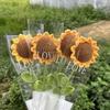 1/3Pc Hand-Woven Creative Knitting Bouquet Hand Knitting Sunflower Artificial Bouquet Decoration Fake Flowers