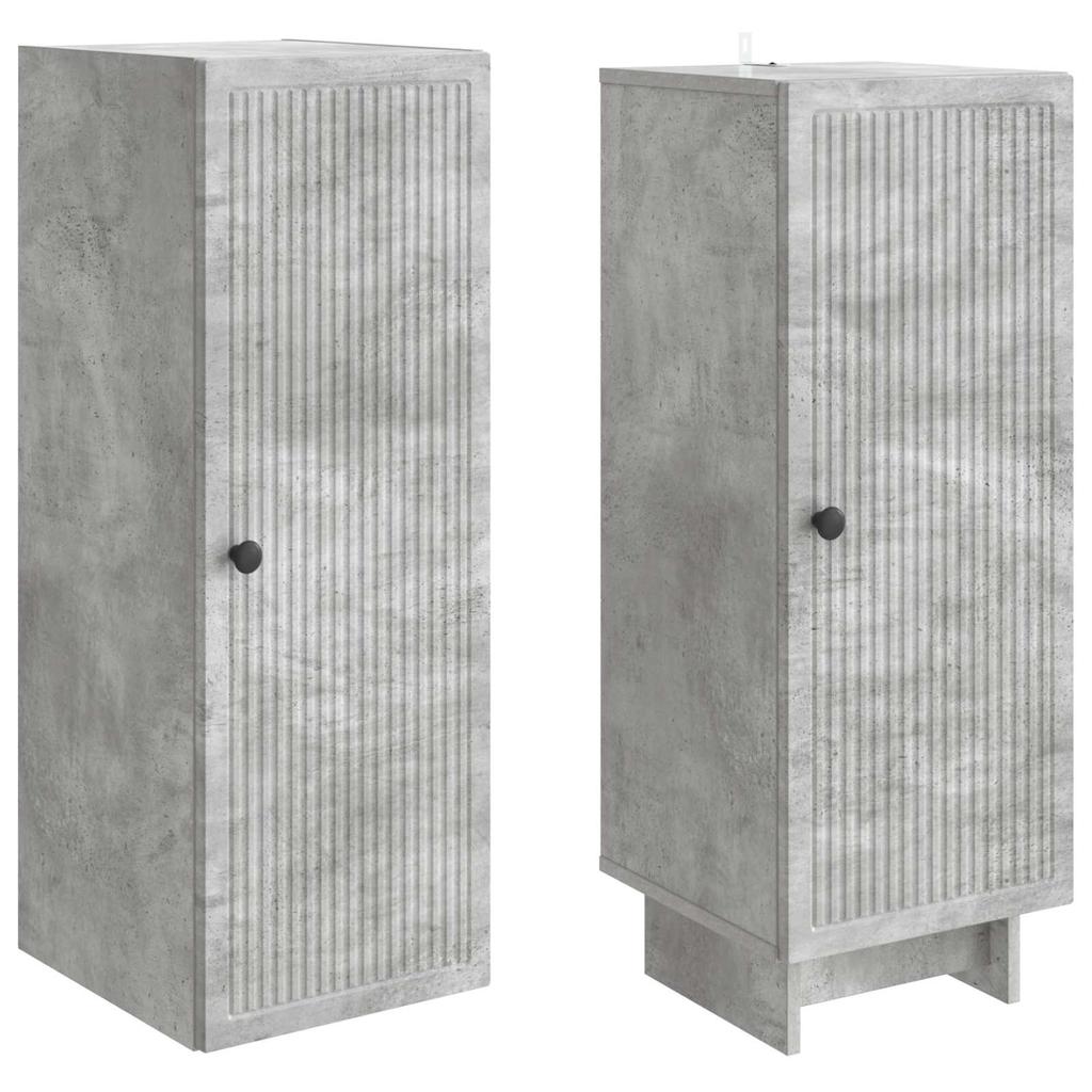 Cabinet Set 2 pcs Concrete Grey 34.5 x 33 x 90 cm Particleboard