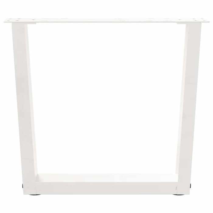 VidaXL Pieds de table basse en forme de V, 2 pièces, blanc, 60 x (42-43,3) cm, acier 4012633