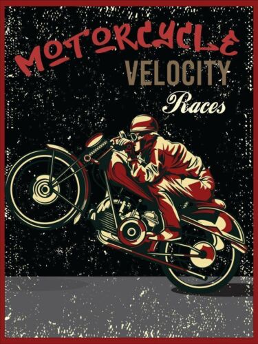 

Motorcycle Velocity Vintage Retro Metal SignAluminum 20x30cm（7.8x11.8inch）