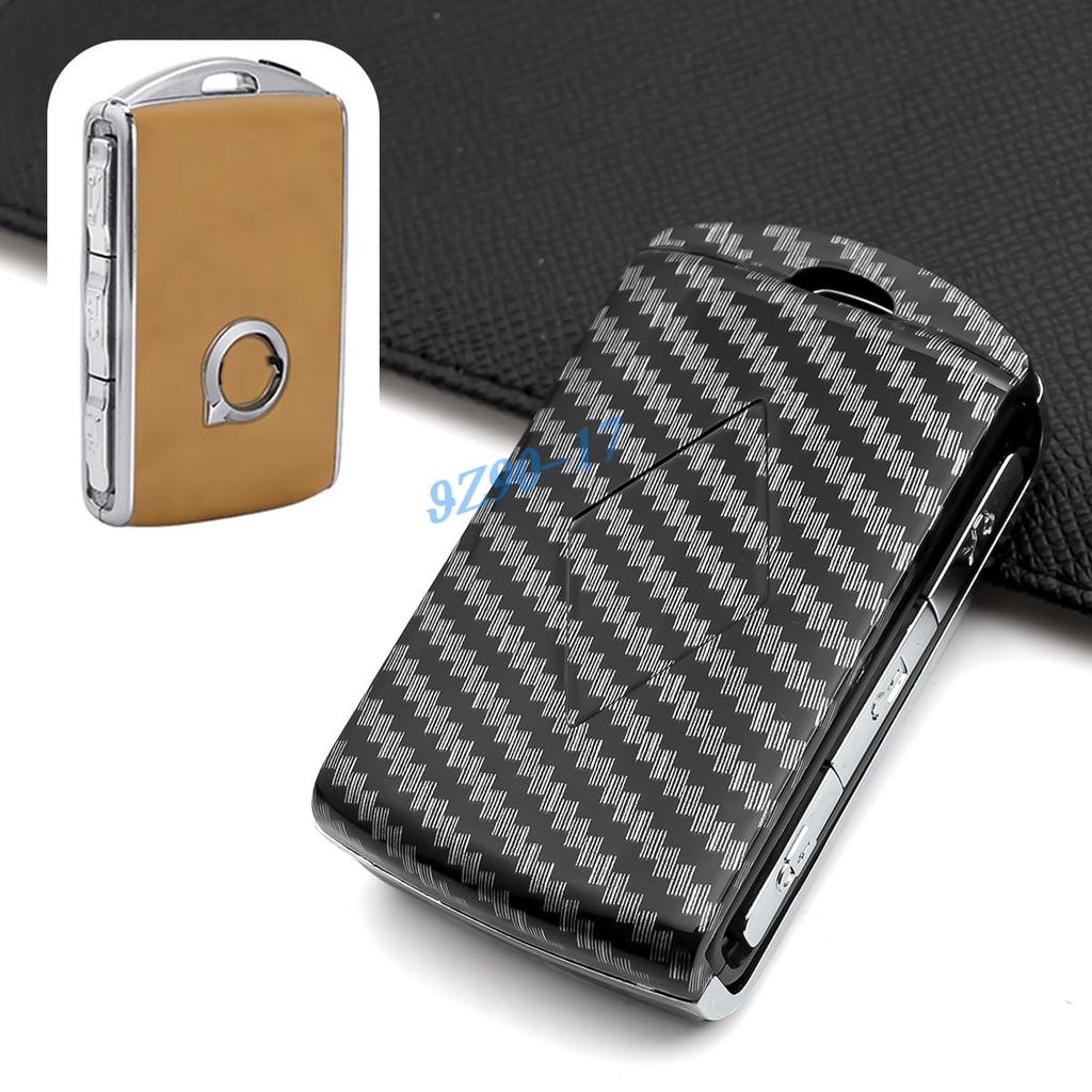 Abs Carbon Fiber Car Smart Key Cover Case Keychain For - Volvo C40 S60 V60 S90 V90 Xc40 Xc60 Xc90