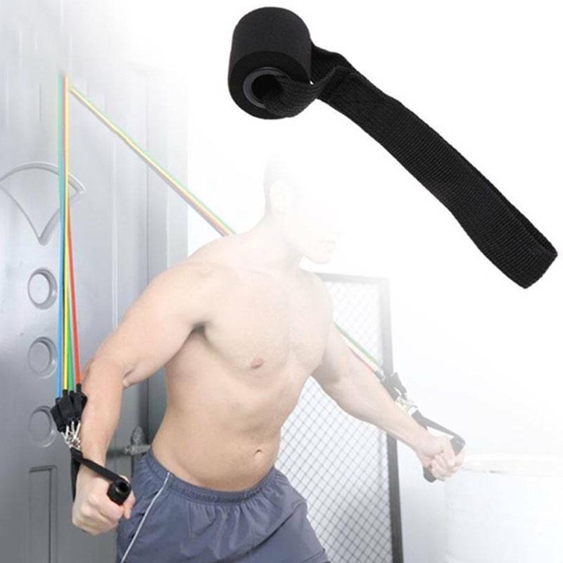 Pilates Latex Tube Elastic Belt Resistance Bands Over Door Anchor Indoor Sports