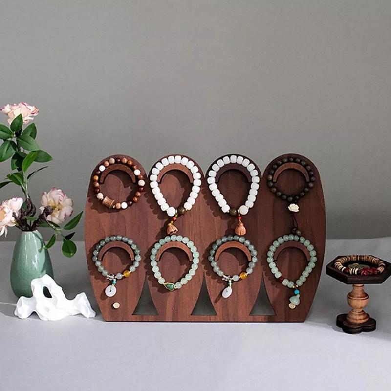 Wood Bracelet Stand Jewelry Storage Box Jewelry Stand Jewelry Display Holder Necklace Display Stand Wood Texture