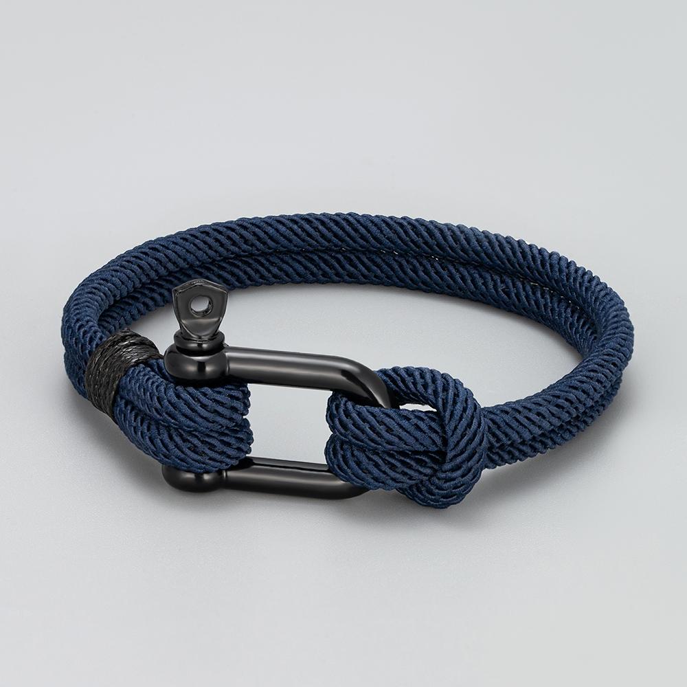 

VOQ New Outdoor Style U-shaped Survival Buckle Bracelet Hand Made Milan Rope Bracelets Fashion Friendship Jewelry Wholesale 21cm