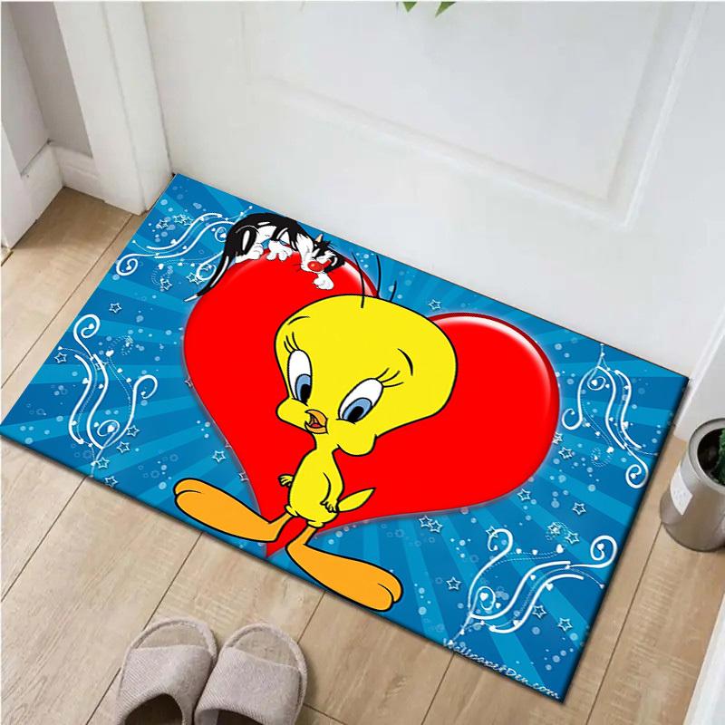 

1pc Office Carpet Chair Mats Tweety Bird Heart Love Perfect for Office Chairs, Living Rooms, Or Bedrooms,Polyester Carpet.HDT024 60cm by 90cm