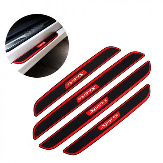 Car Door Sill Scuff Plate Cover Guard Protector Strip Rubber Anti-kick Scratch