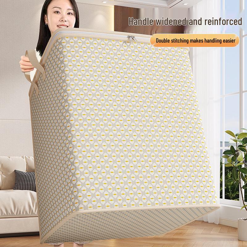 Gray Non-Woven Fabric Clothing Storage Bag - Jumbo Organizer for Bedroom