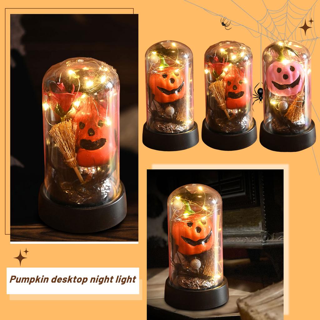 Halloween Pumpkin Head Small Bouquet Creative Gift Desktop Night Light