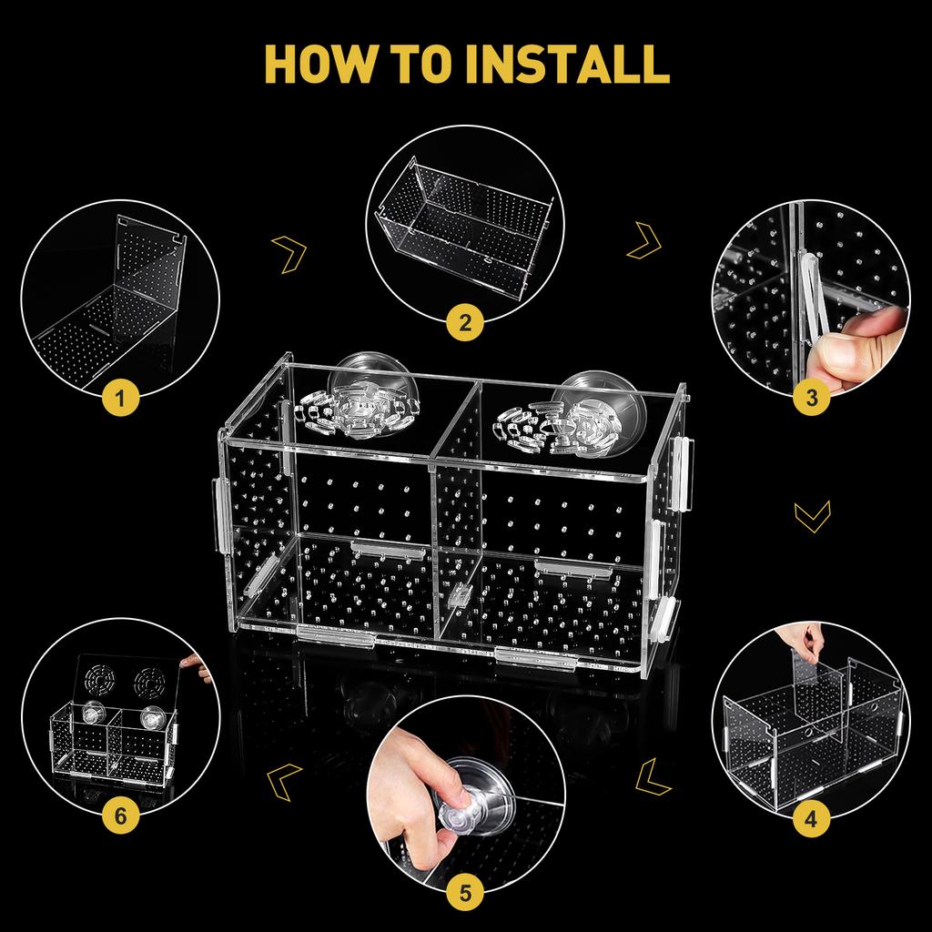 Hatching Boxes Aquarium Incubator Fish Tank Accessories for Anti-collision Holder