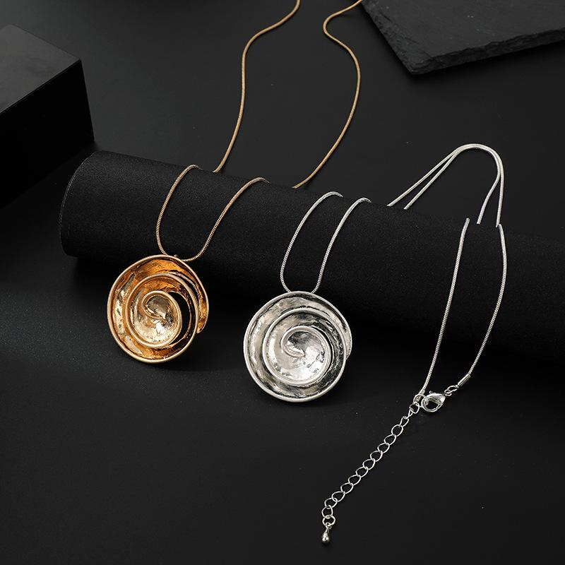 Sweater Chain Jewelry Personality Irregular Design Temperament Retro Pendant Long Necklace