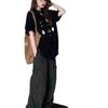 Plus-Size Women's Retro American Short-Sleeve Loose T-Shirt