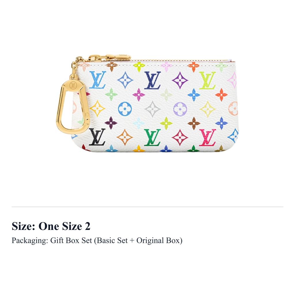 Louis Vuitton Takashi Murakami Collaboration Key Pouch Coated Canvas Key Pouch Small Women's White M28388