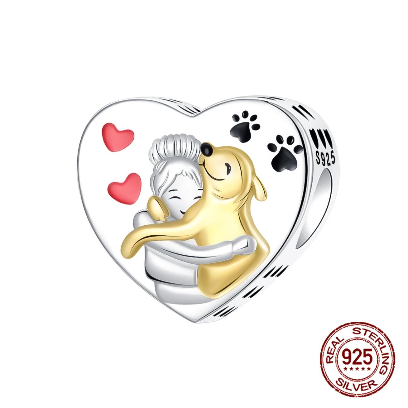 

copper Eternal Companionship Best Friend Pet Memorial Bead Charms Compatible With Authentic Charm Bead Charms Bracelets Women Do It Yourself Jewellery