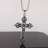 Gothic Baroque Cross Necklace With Stainless Steel And Electroplated Finish For Men And Women