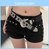 Fashionable Y2k Inspired Wide Waist Belt With Sparkling Rhinestones For Chic Looks