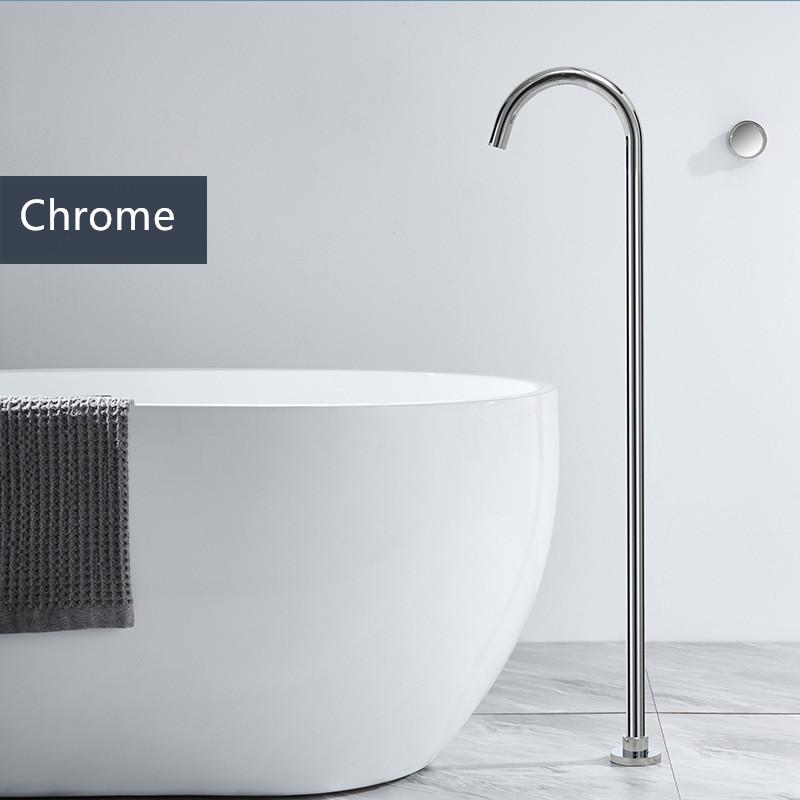 Tuqiu Brushed Gold Floor Mounted Bathtub Shower Faucet Black Bathtub Faucet Free Standing Bathroom Crane Bath Shower Mixer Tap