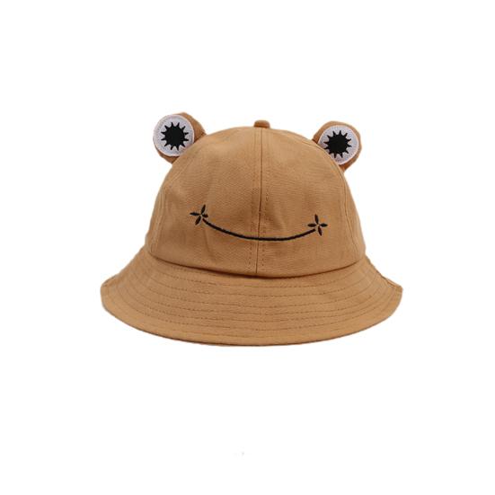 Cute Frog Design Sun Protection Fisherman Hat Children Adults Outdoor Bucket Cap