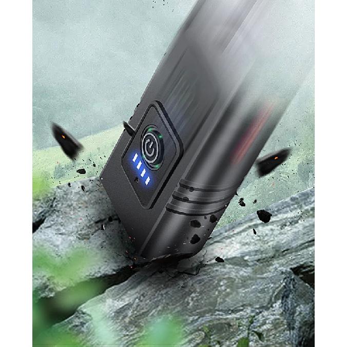 MTB Bike Front Rear Light Set Rechargeable Power Display Headlights Easy To Install Bicycle Warning Taillights for Riding Safety