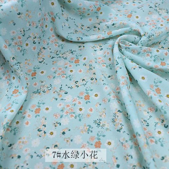 Kwiatowe Szyfonowe Tkaniny Draperowana Miękka Bluzka Sukienka Tkanina Odzieżowa Koreański Słodki DIY Ręcznie Robiona Robótka Ręczna Materiały Odzieżowe Szycie