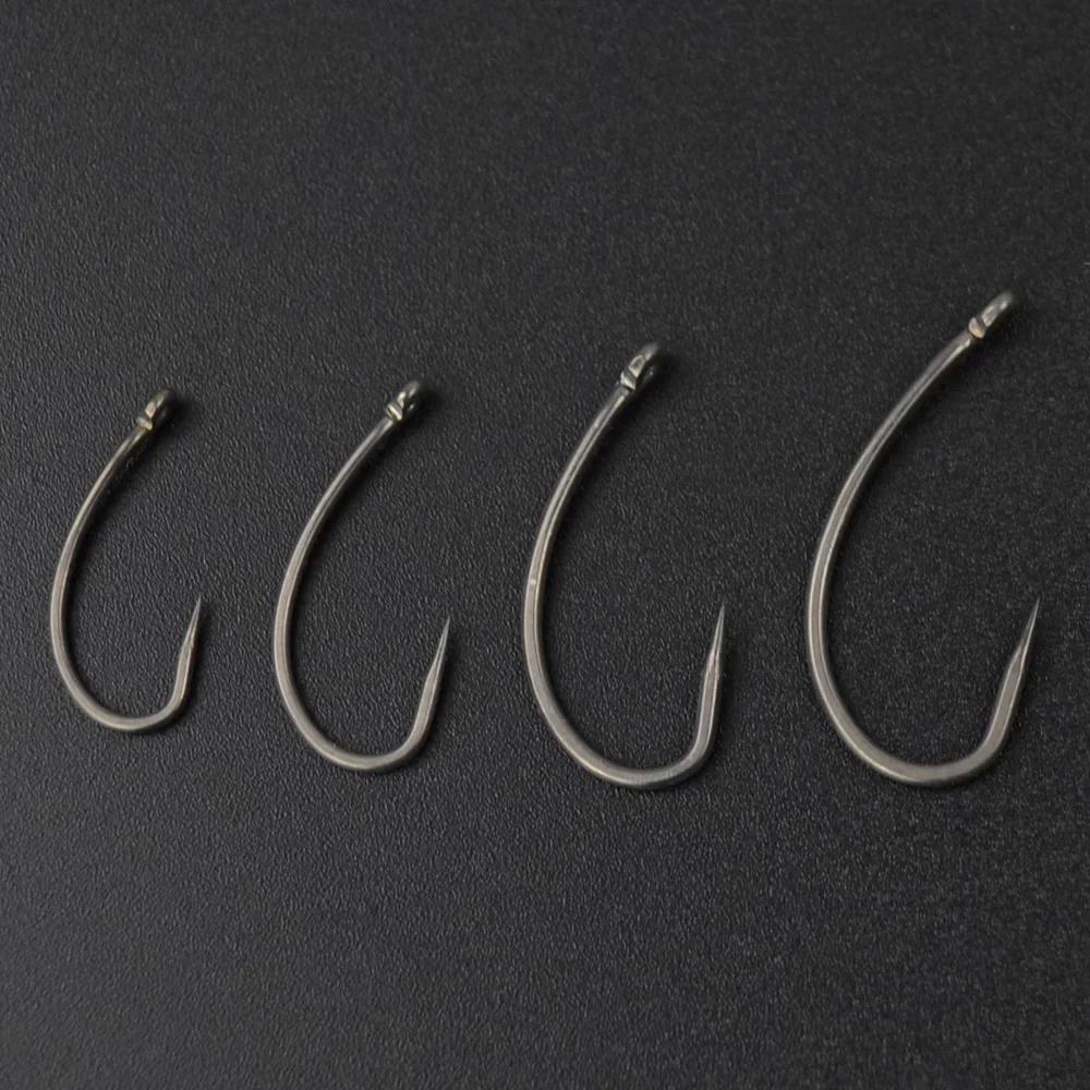 Carp Fishing Hook Coating Barbless Non-barb Fishhooks High Carbon Steel 8004 500pcs in Bulk Package