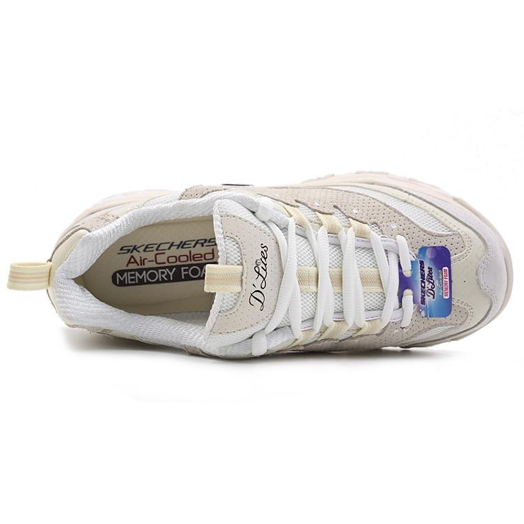 (WMNS) Skechers D'Lites Low-Top Running Shoes White Women's 13147-OFWT