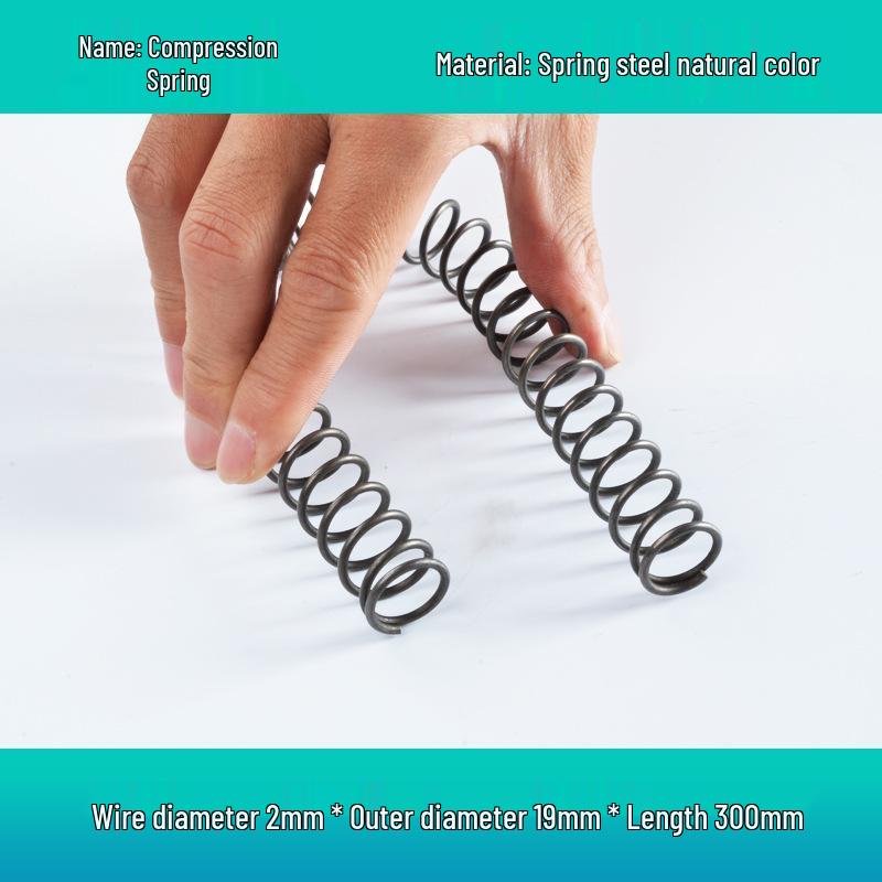 Steel Wire Compression Spring, 1.2-50mm Diameter, Long, Thin & Durable, Yellow, 300 Available