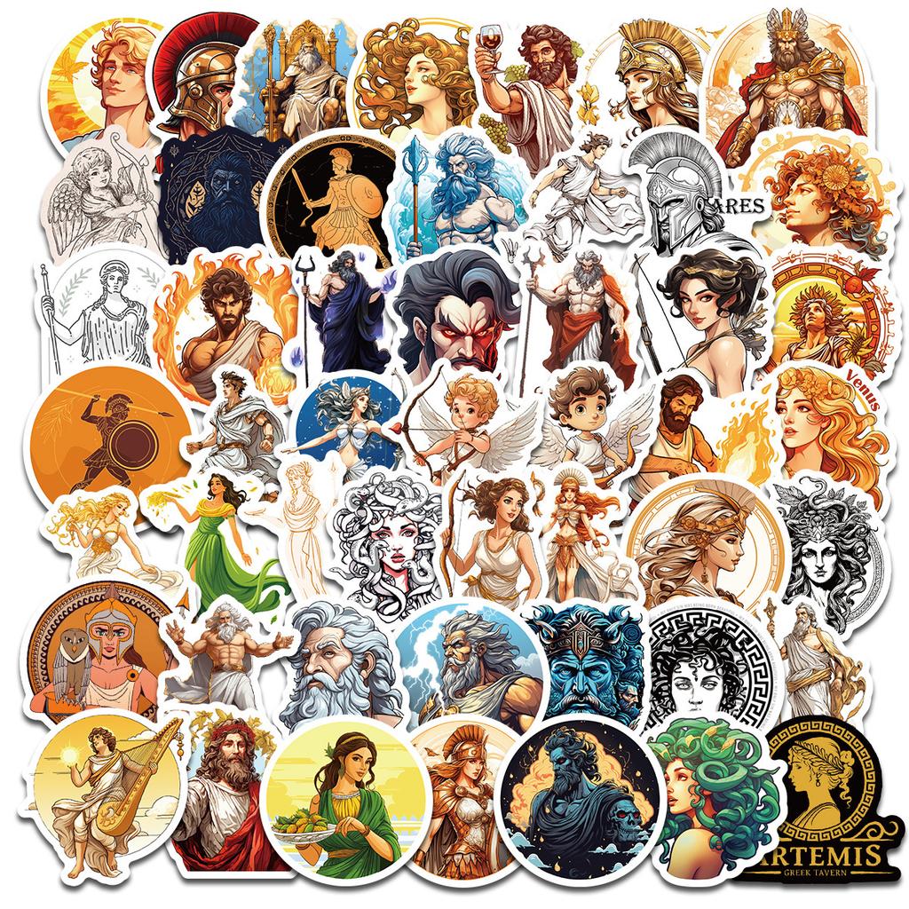 50 Stickers Greek Aesthetics Myth Personality Creativity Car Mobile Phone Water Cup Decoration Sticker Waterproof