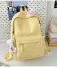 School bag letter simple Mori backpack ins style casual versatile commuter college student school bag large capacity solid color backpack