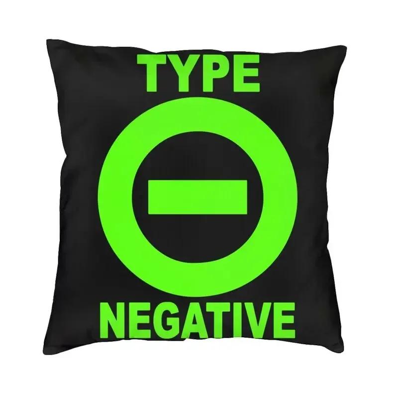 O Type Negative Logo Gothowy Zespół Heavy Metalowy Poszewka na Poduszkę Dwustronny Nadruk Poszewka na Poduszkę Dekoracyjna do Domu