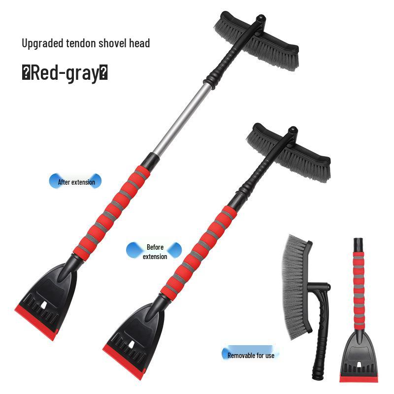 Perie de zăpadă 2-în-1 detașabilă și răzuitor de gheață pentru mașini