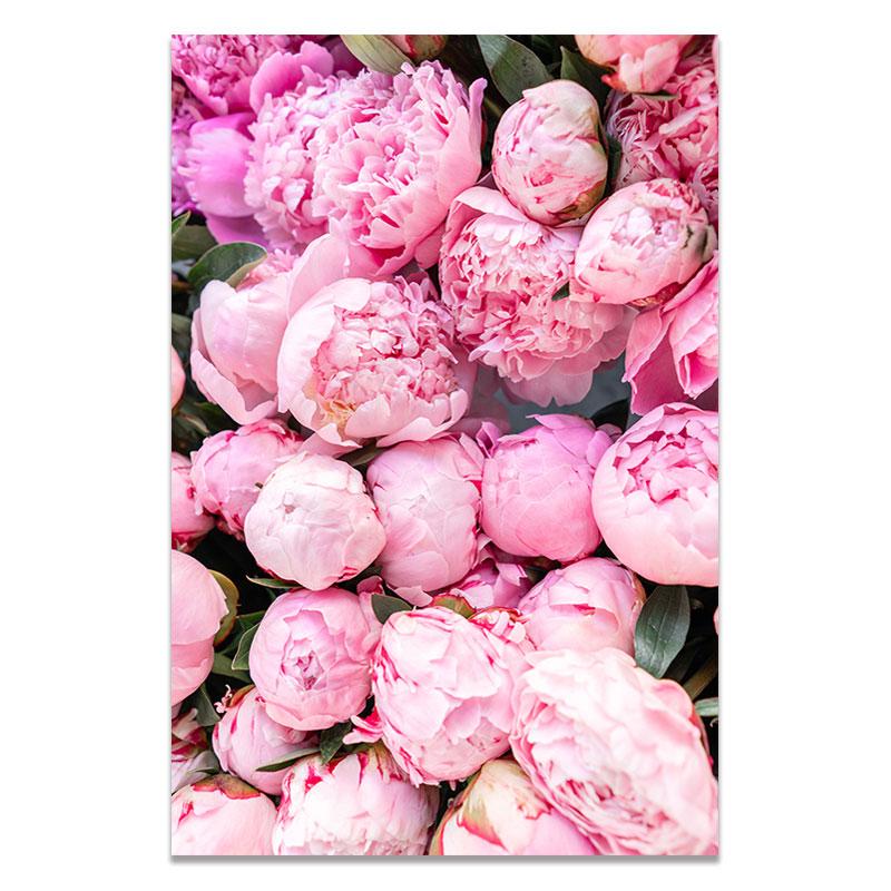 Scandinavian Style Flower Pictures Vase Wall Posters On The Wall Pink Canvas Painting for Living Room Modular Paintings Wall Art
