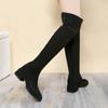 Classics High Quality Ladies Shoes Slip-on Women's Boots Fashion Pointed Toe Modern Boots Hot Sale Plus Size Knee-High Boots