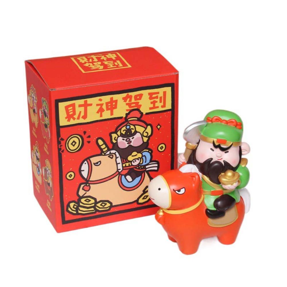 

Year of The Horse God of Wealth Figurine Resin Zodiac Horse Ornament Office Decoration Style 3