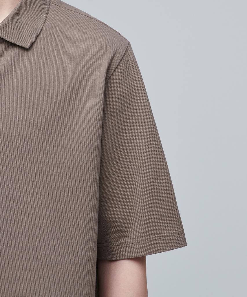 Musinsa Standard Slit Neck Pique Polo Shirt [Mocha]