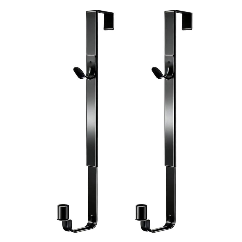 Pack of 2 Easy Install Decorative Hooks with Height Control for Various Uses HX6C