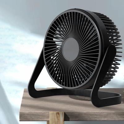 Ventilador de escritorio alimentado por USB, giratorio de 360 ​​grados, ajustable, pequeño, 5 aspas, enfriamiento rápido, bajo ruido, flujo de aire grande, miniventilador, suministros para el hogar