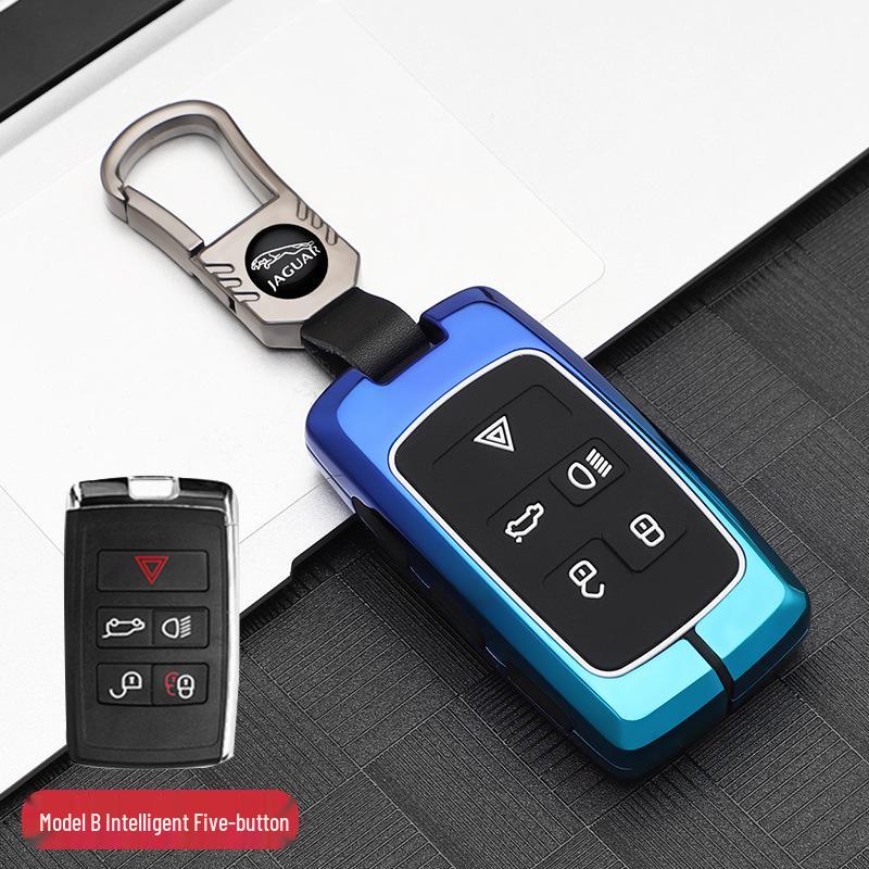 Premium Metal Protective Shell for Jaguar Key - Compatible with XFL/XEL/XJL/FPACE; High-End Men's Key Case with Buckle