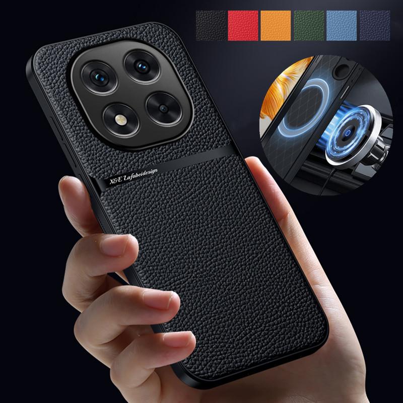 Luxury PU Leather Magnetic Case for Xiaomi Redmi Note 14 Pro 5G 14 Pro+ Plus Protective Cover Back Shell Coque Fundas Capa