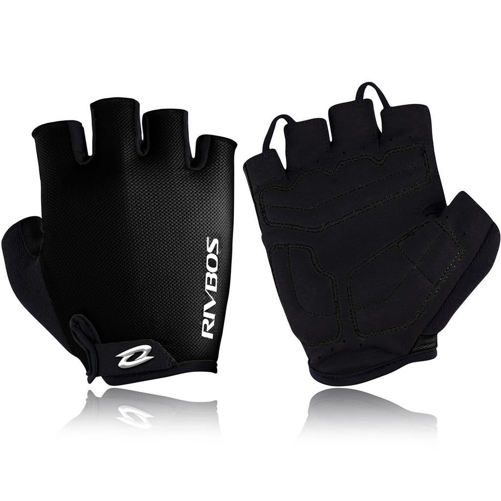 RIVBOS Cycling for and Road 3D Fingerless Design with Abrasion Summer CHG001 Gloves, Cycling, Bicycles, Bikes, Gel-Filled Gel, Resistant, Stretchable,
