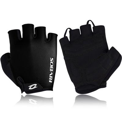 RIVBOS Cycling for and Road 3D Fingerless Design with Abrasion Summer CHG001 Gloves, Cycling, Bicycles, Bikes, Gel-Filled Gel, Resistant, Stretchable,