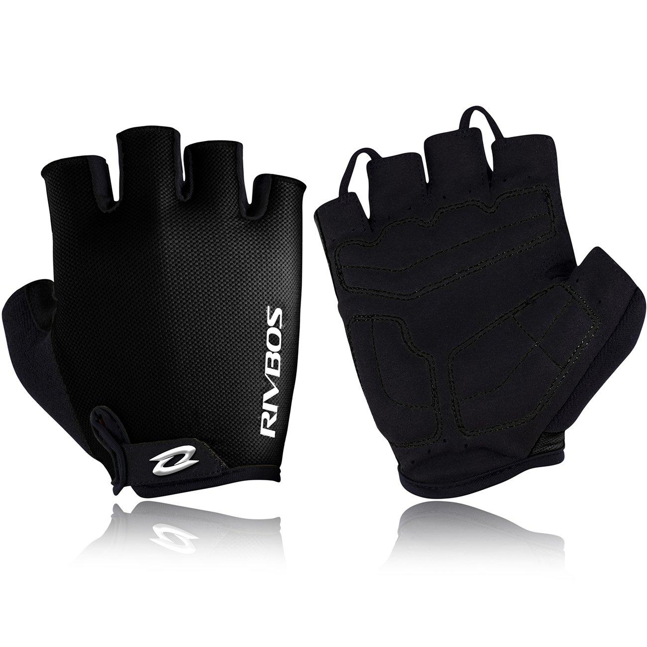 

RIVBOS Cycling for and Road 3D Fingerless Design with Abrasion Summer CHG001 Gloves, Cycling, Bicycles, Bikes, Gel-Filled Gel, Resistant, Stretchable,