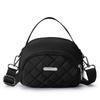 Mini Nylon Crossbody Phone Bag for Women Fashion Grid Pattern Small Shoulder Bag with Coin Purse Zero Wallet