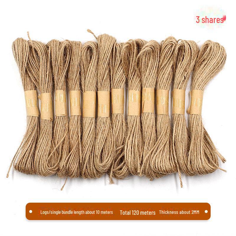 10m DIY Rattan Green Leaves with Hemp Rope for Kindergarten Decor