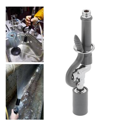 Commercial Faucet Sprayer Assembly Stainless Steel High Pressure Rinse Faucet Spray Head Accessory Gray Kitchen Supplies